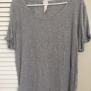 Gray Ribbed T-Shirt